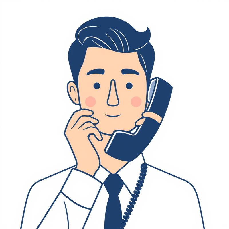 Ikon der forestiller en person der tager telefonen, symboliserende kontakt.